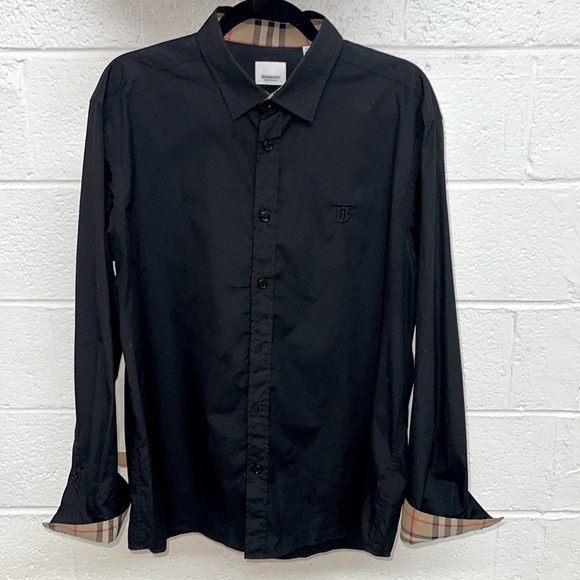 Burberry Slim Fit Monogram Motif Stretch Cotton Poplin Shirt,All Products : American Fashion Style Bags On Sale
